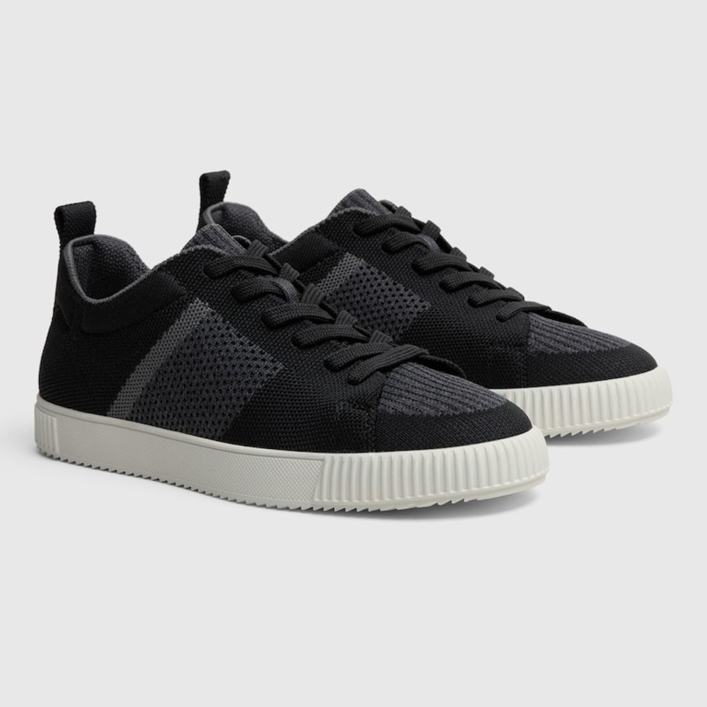 VIVAIA Knit Sneakers Lightweight Casual Shoes Black White Sole‎ Size 9 EUR 40